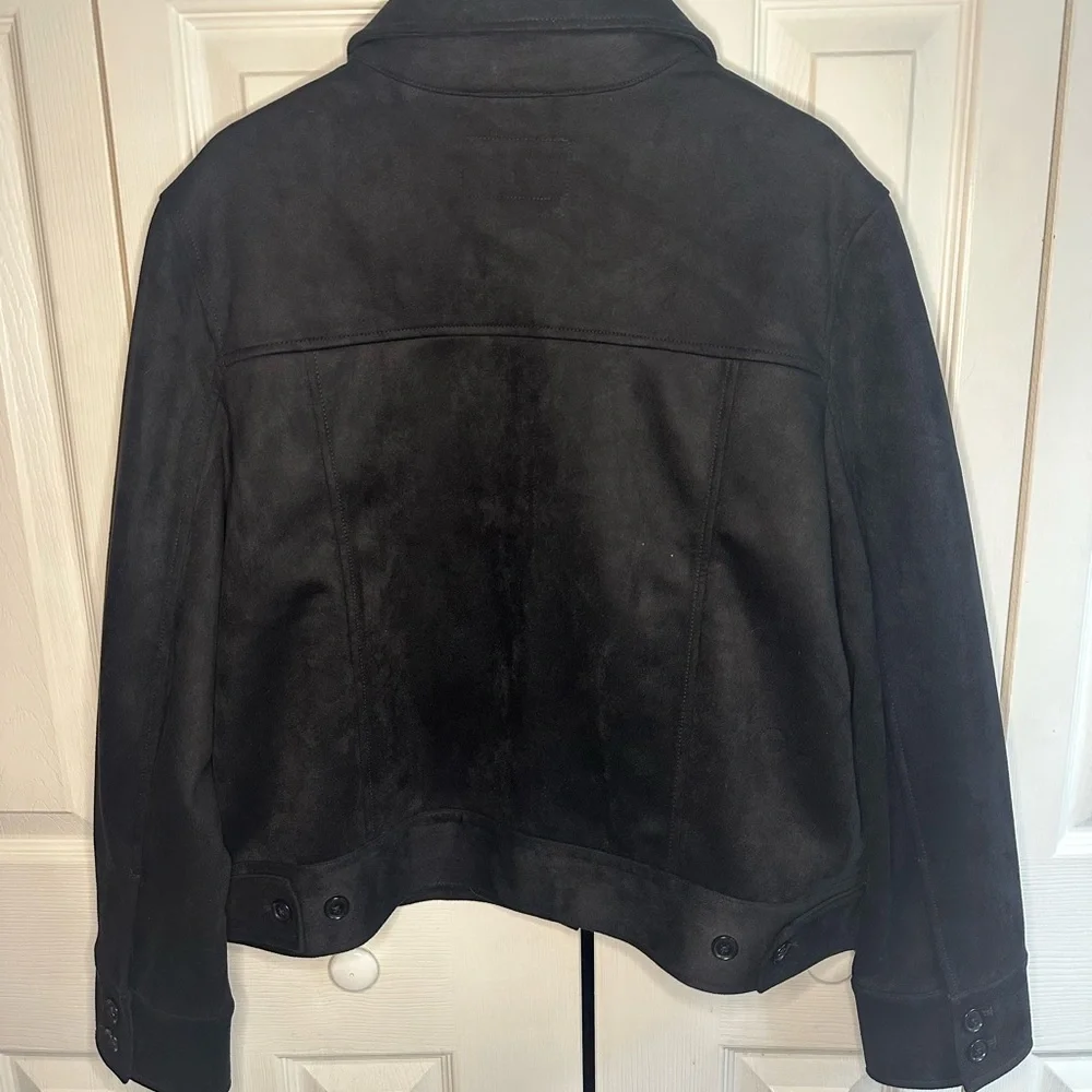 Women's Black Suede Banana Republic Jacket - Picture 3 of 5